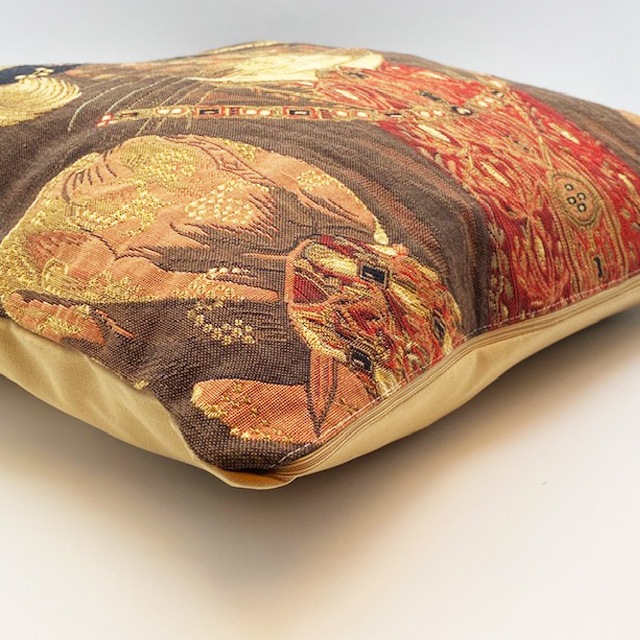 スーザンハーバート　ヘンリー8世　猫のタペストリークッションカバー　