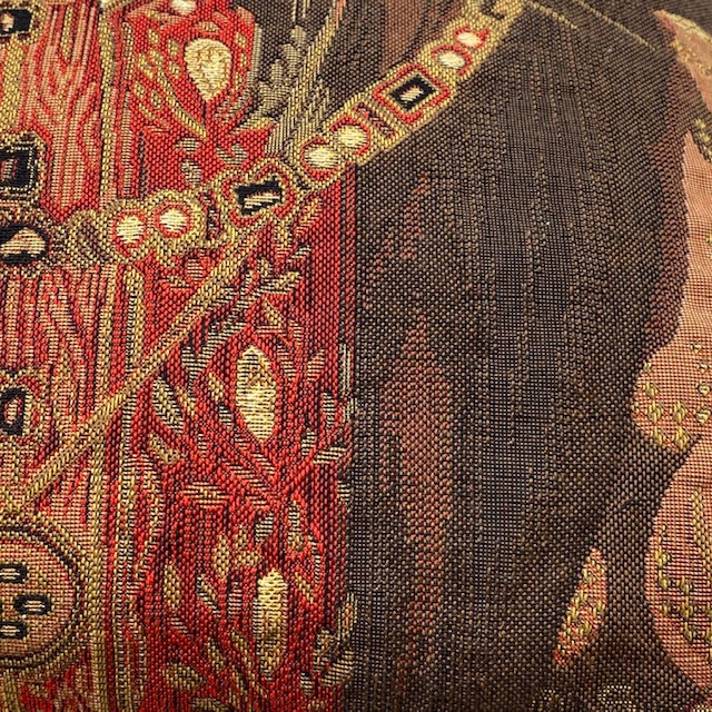 スーザンハーバート　ヘンリー8世　猫のタペストリークッションカバー　