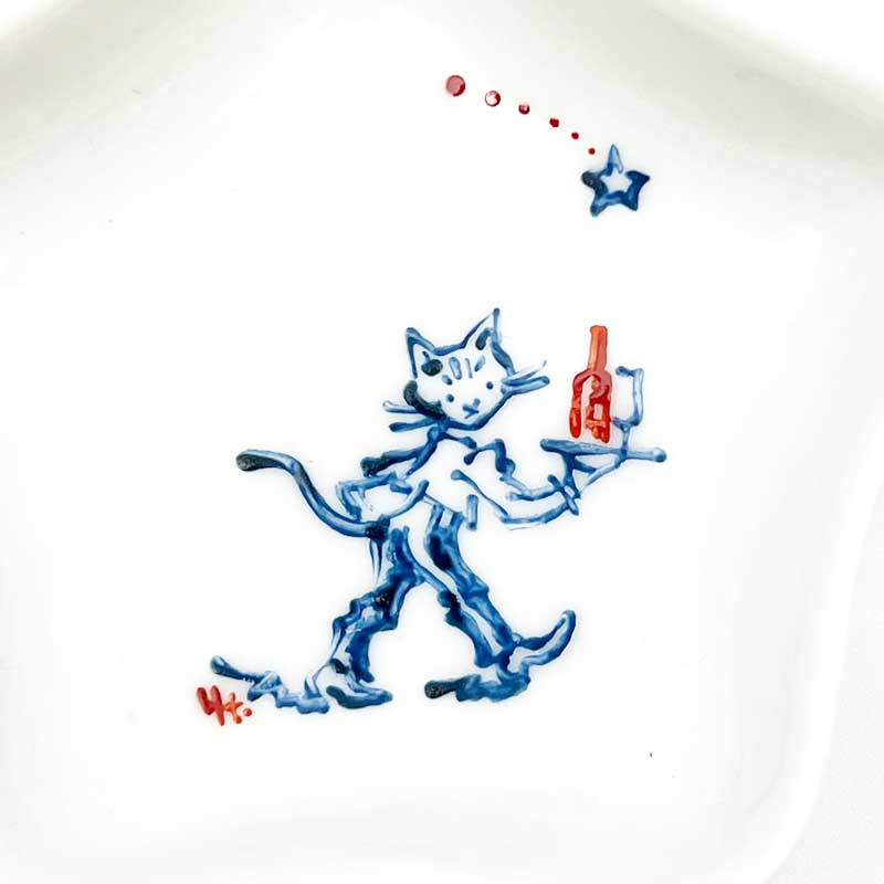 髙橋幸恵　手描き絵付け豆皿　星型　Yukie Takahashi 
