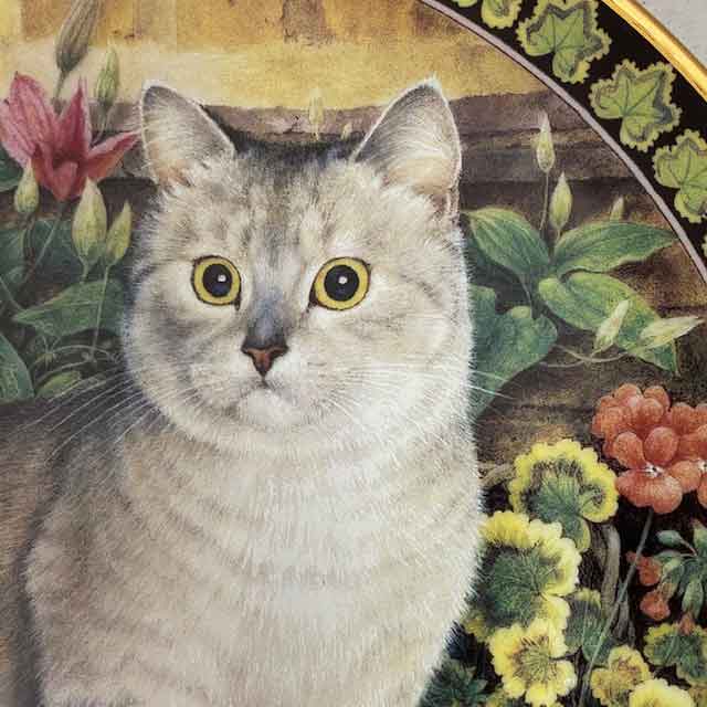 ダンバリーミント レズリー・アン・アイボリー猫の絵皿 Cats Among the