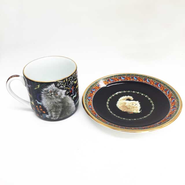 ダンバリーミント Lesley's Cats カップ＆ソーサー6客一式セット<レア>