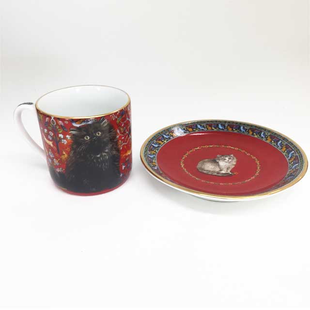ダンバリーミント Lesley's Cats カップ＆ソーサー6客一式セット<レア>