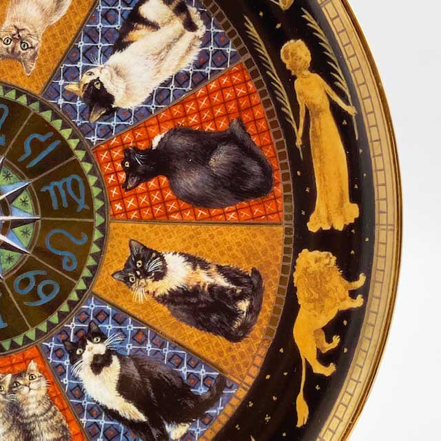 レズリーアンアイボリー☆キャットプレート 猫と12星座☆猫の絵皿 送料無料沖縄 レズリー キャット プレート 9枚 工芸品