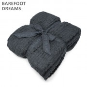 �٥��եåȥɥ꡼�ॹ �֥�󥱥å� B542-43 Cozy Chic Ribbed Throw Slate Blue BAREFOOT DREAMS ������̵���ʢ��̳�ƻ�������1,000�ߡˡ�