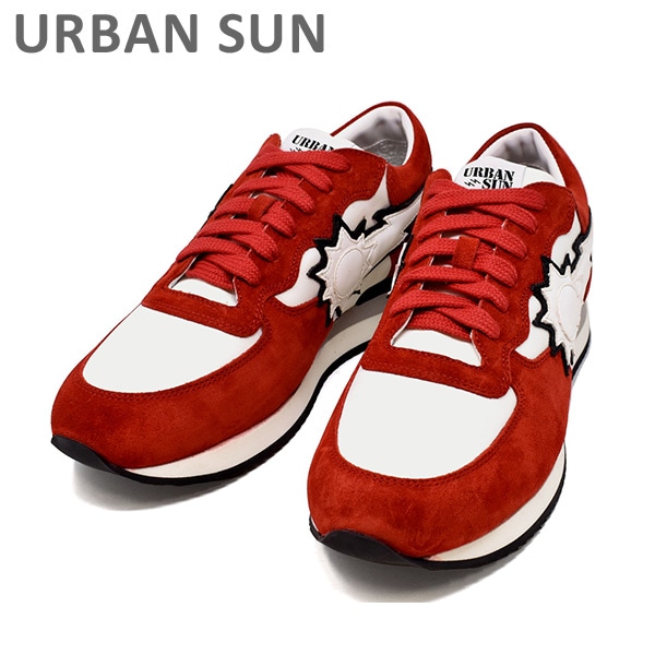 アーバンサン スニーカー VINCENT 205 レッド/ホワイト URBAN SUN メンズ シューズ 靴 【送料無料（※北海道・沖縄は1,000円）】