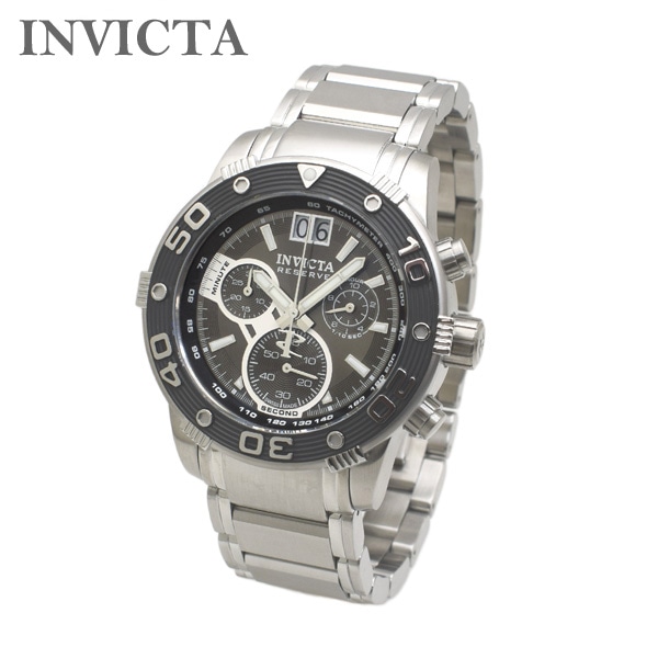 インビクタ 腕時計 INVICTA 時計 10589 Reserve Ocean Speedway リザーブ クロノグラフ ブラック/シルバー ブレス メンズ インヴィクタ 【送料無料（※北海道・沖縄は1,000円）】