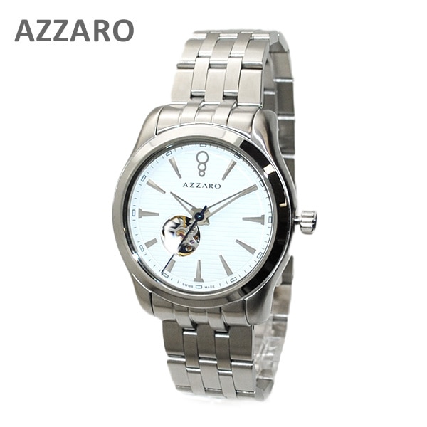 AZARRO （アザロ） 腕時計 AZ2260.16AM.000 Coastline Open View White / Metal ホワイト シルバー 時計 メンズ 自動巻き ブレス 【送料無料（※北海道・沖縄は1,000円）】