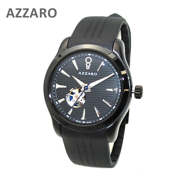 AZARRO （アザロ） 腕時計 AZ2260.46BB.000 Coastline Open View black ブラック 黒 時計 メンズ 自動巻き ラバー 【送料無料（※北海道・沖縄は1,000円）】