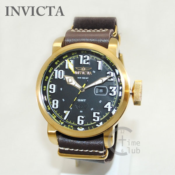 インビクタ 腕時計 INVICTA 時計 18888 Aviator アビエーター ブラウン レザー/ゴールド/ブラック メンズ インヴィクタ 【送料無料（※北海道・沖縄は1,000円）】