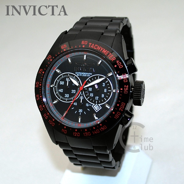INVICTA （インビクタ） 腕時計 時計 19296 Speedway クロノグラフ ブラック レッド イオンプレーティング ブレス メンズ インヴィクタ 【送料無料（※北海道・沖縄は1,000円）】