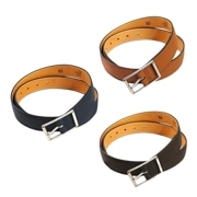 DUNHILL ダンヒル ベルト HPP265A42 シルバー/ブラック/ワイン