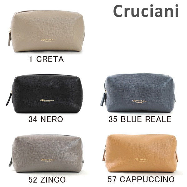 クルチアーニ Cruciani 煙い ポーチ レザー NERO
