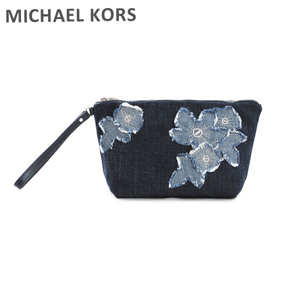 MICHAEL KORS マイケルコース 32S7SDNF2C 466 ポーチ デニム 在庫処分 マイケルコース バッグ MICHAEL KORS ポーチ
