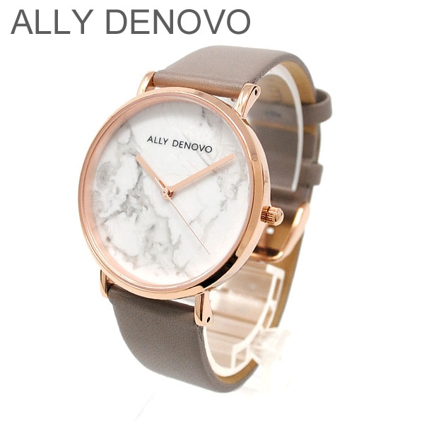 ALLY DENOVO 腕時計 AF5005.7 メンズ レディース ユニセックス ローズゴールド/グレー レザー アリーデノヴォ CARRARA MARBLE 正規品 【送料無料（※北海道・沖縄は1,000円）】