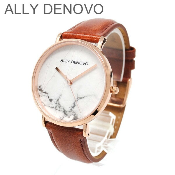 ALLY DENOVO 腕時計 AF5005.4 メンズ レディース ユニセックス ローズゴールド/ブラウン（タン） レザー アリーデノヴォ CARRARA MARBLE 正規品 【送料無料（※北海道・沖縄は1,000円）】
