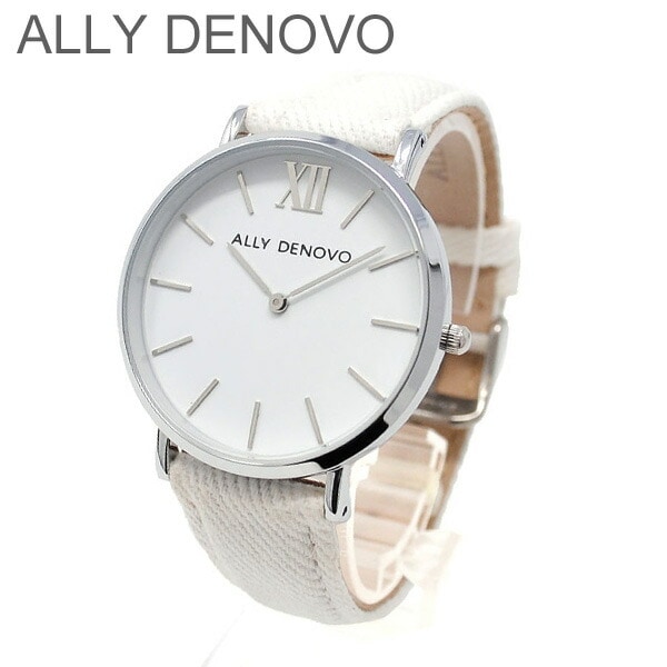 ALLY DENOVO 腕時計 AF5006.1 メンズ レディース ユニセックス シルバー/ホワイト デニム アリーデノヴォ NEW VINTAGE DENIM 正規品 【送料無料（※北海道・沖縄は1,000円）】