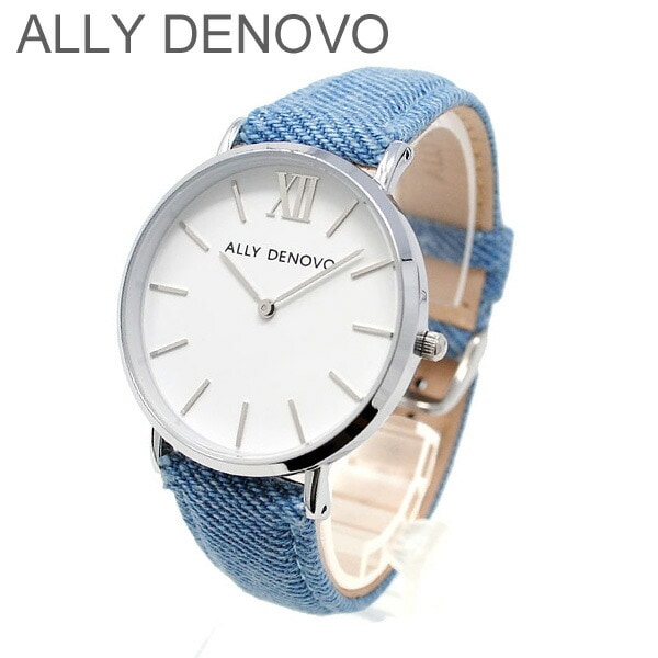 ALLY DENOVO 腕時計 AF5006.2 メンズ レディース ユニセックス シルバー/ブルー デニム アリーデノヴォ NEW VINTAGE DENIM 正規品 【送料無料（※北海道・沖縄は1,000円）】
