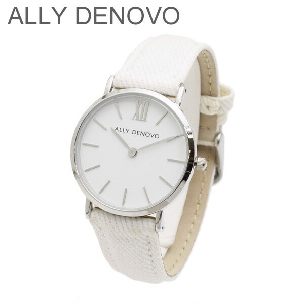 ALLY DENOVO 腕時計 AS5006.1 レディース シルバー/ホワイト ファブリック アリーデノヴォ NEW MINI VINTAGE DENIM 正規品 【送料無料（※北海道・沖縄は1,000円）】
