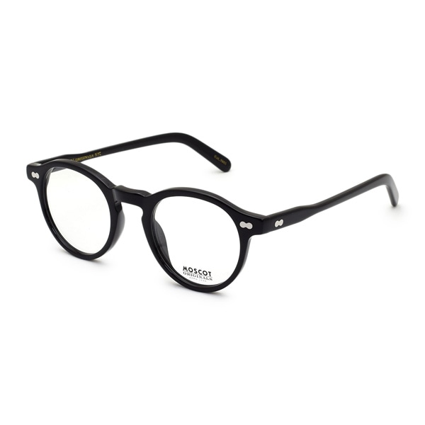 MOSCOT モスコットMILTZEN ブラック ラウンドフレーム眼鏡 MOSCOT モスコット MILTZEN MIL-O46220200-01 BLACK サイズ46