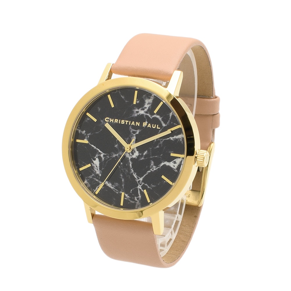 CHRISTIAN PAUL クリスチャンポール 時計 腕時計 M004PCYG MARBLE 43mm レザー メンズ レディース 【送料無料（※北海道・沖縄は1,000円）】