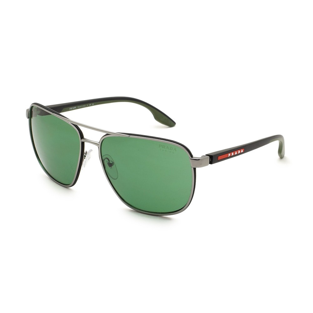 プラダ サングラス PS50YS 7CQ06U 62 マットガンメタル/グリーン ノーズパッド メンズ UVカット PRADA【送料無料（※北海道・沖縄は1,000円）】
