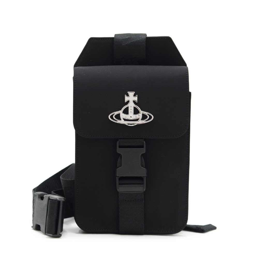 ヴィヴィアンウエストウッド ショルダーバッグ 43030100-W001Y-N401 ブラック RE-NYLON SLING BAG レディース【送料無料（※北海道・沖縄は1,000円）】