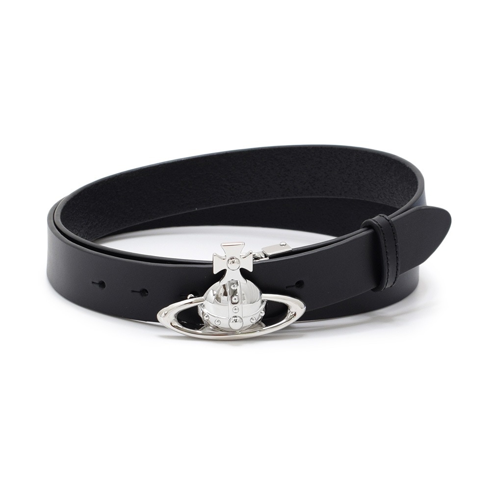 ヴィヴィアンウエストウッド ベルト 82010004-L0022-N401 BELTS ORB BUCKLE BELT ブラック/シルバー メンズ【送料無料（※北海道・沖縄は1,000円）】