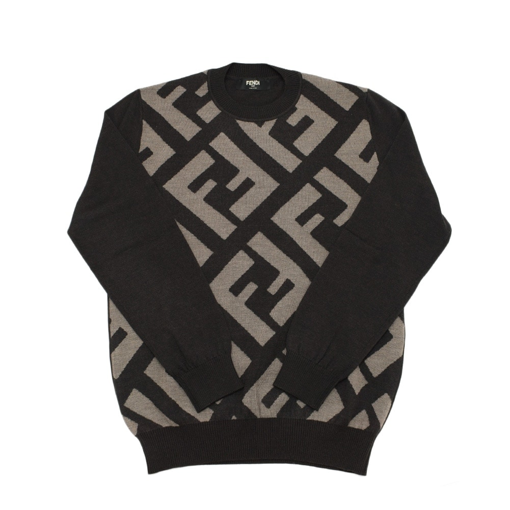 フェンディ ウール セーター FZX091-APJK-F1M2Q ブラウン系 メンズ