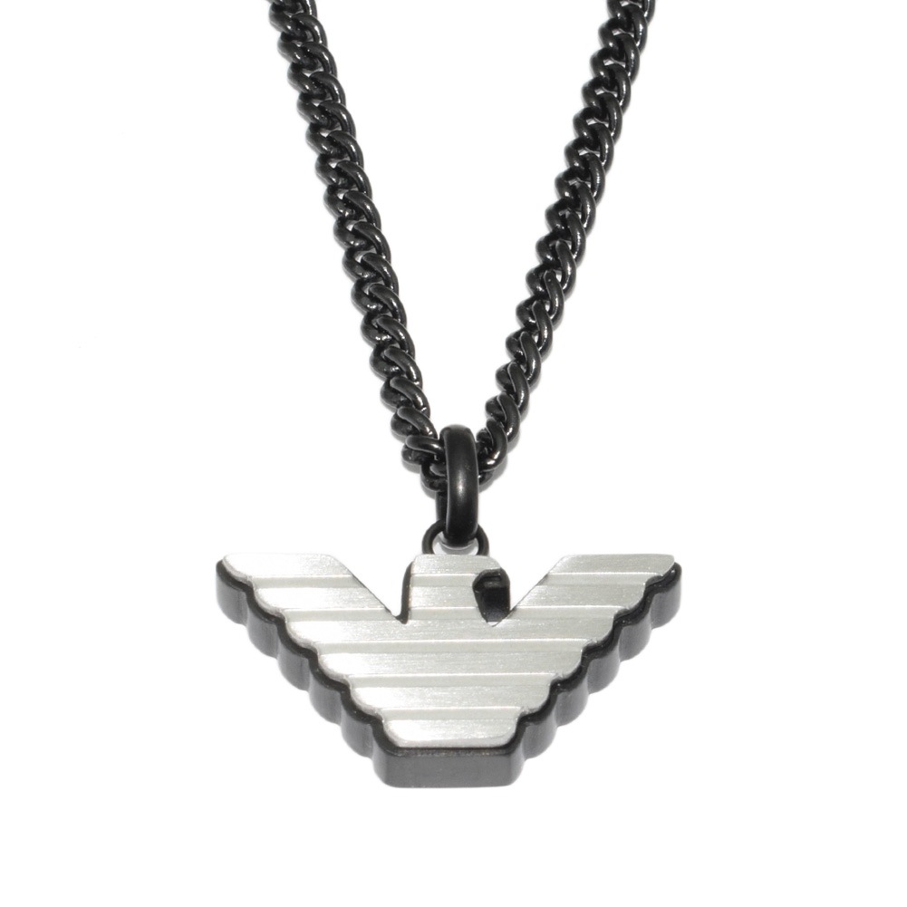 EMPORIO ARMANI ネックレス EGS2994040 BLACK/SILVER エンポリオ アルマーニ ネックレス ペンダント EGS2994040