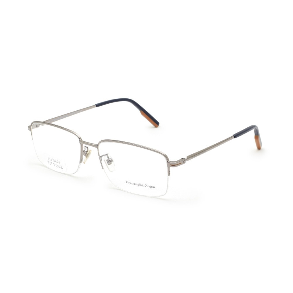 エルメネジルド・ゼニア メガネ EZ5190-D/V-014 シルバー ノーズパッド メンズ 眼鏡フレーム のみ Ermenegildo Zegna【送料無料（※北海道・沖縄は1,000円）】