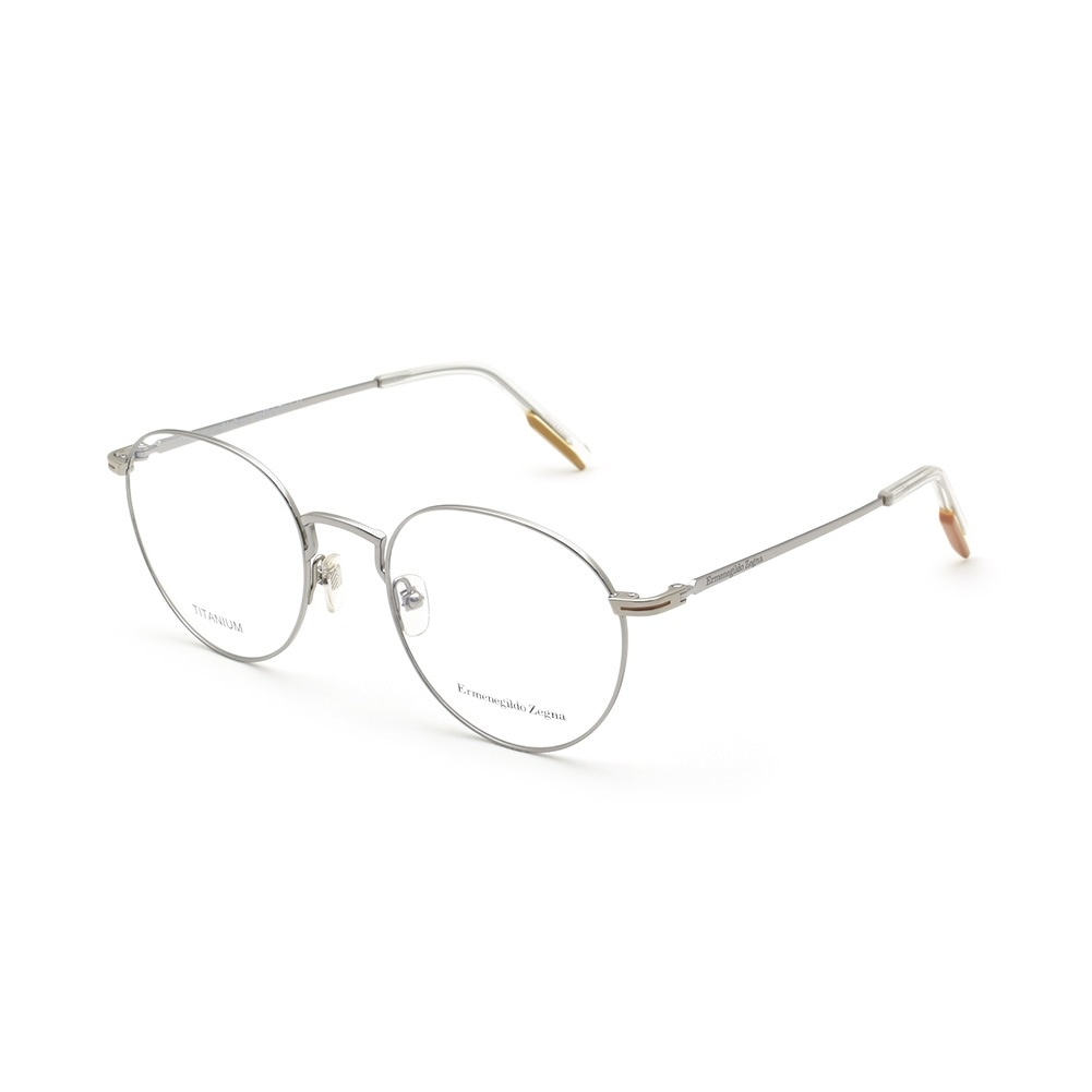 エルメネジルド・ゼニア メガネ EZ5221/V-016 シルバー ノーズパッド メンズ 眼鏡フレーム のみ Ermenegildo Zegna【送料無料（※北海道・沖縄は1,000円）】