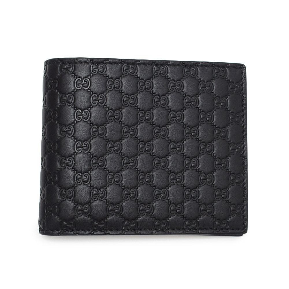 グッチ 二つ折り財布 260987 BMJ1N 1000 ブラック レザー GGロゴ GUCCI