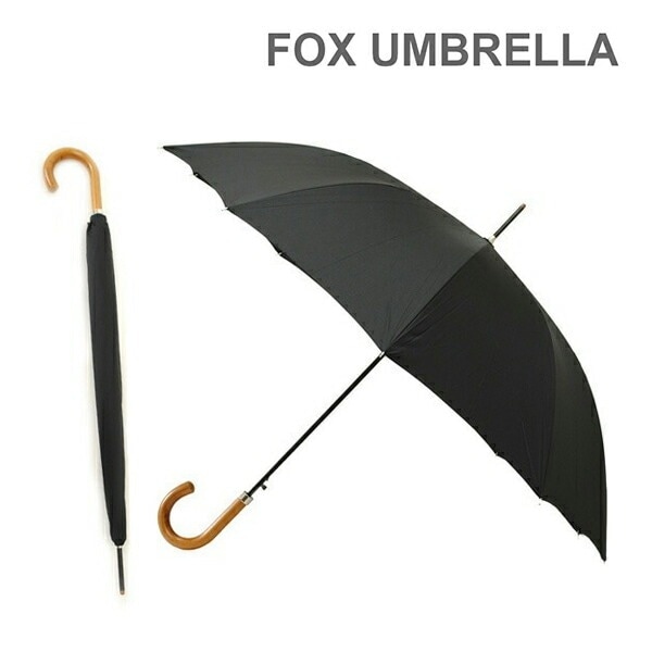 FOX UMBRELLAS フォックスアンブレラ 長傘 GA2 Malacca オートマチック ブラック 雨具 ブランド傘【送料無料（※北海道・沖縄は1,000円）】