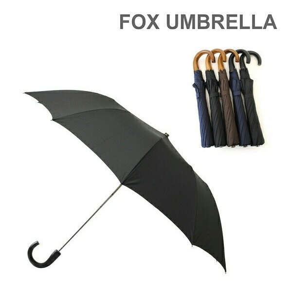 FOX UMBRELLAS フォックスアンブレラ 折りたたみ傘 TEL1 Maple Crook ブラック/ブラウン/ネイビー 雨具 ブランド傘 メンズ レディース【送料無料（※北海道・沖縄は1,000円）】