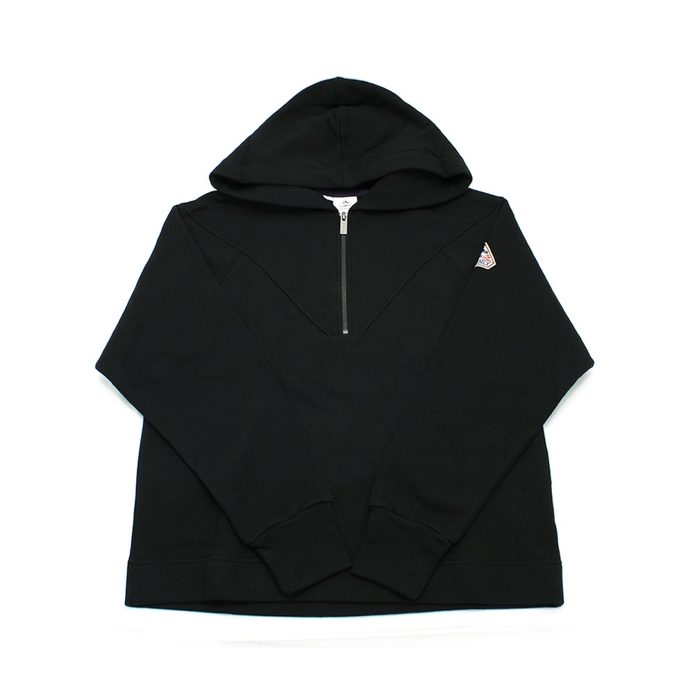 ピレネックス ハーフジップ スウェット パーカー BIANCA HWU022 BLACK ブラック レディース PYRENEX【送料無料（※北海道・沖縄は1,000円）】
