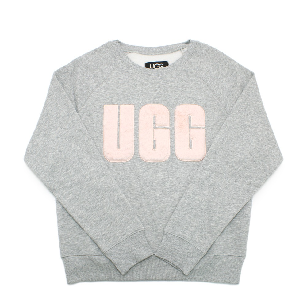 UGG ���� �������å� Madeline Fuzzy Logo Crewneck 1123718 GHSN ���졼 ��ǥ����� �ȥ졼�ʡ�������̵���ʢ��̳�ƻ�������1,000�ߡˡ�