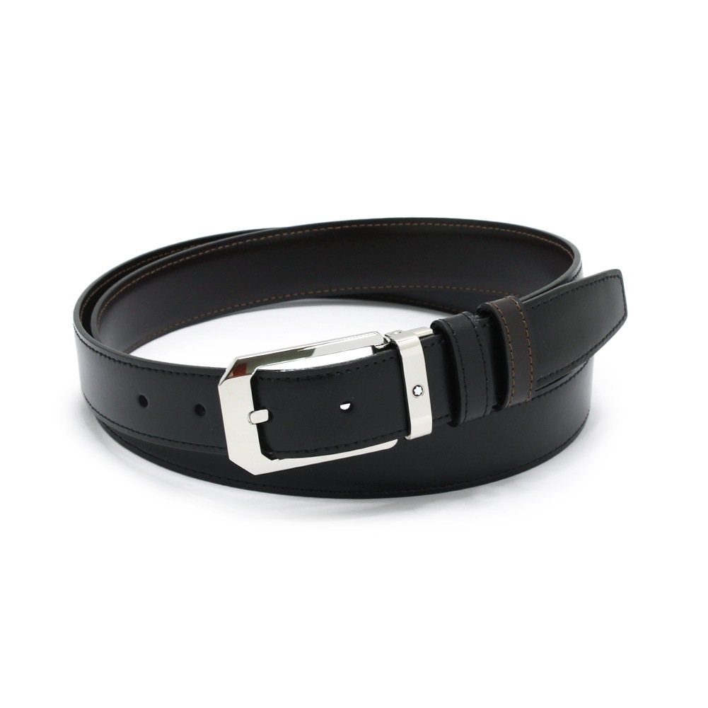 モンブラン メンズ ベルト MB116579 ブラック/ブラウン リバーシブル