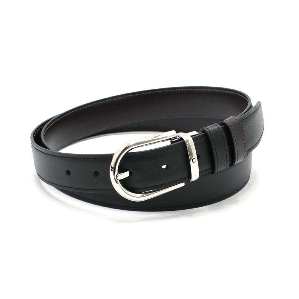 モンブラン メンズ ベルト MB128757 ホースシューバックル ブラック