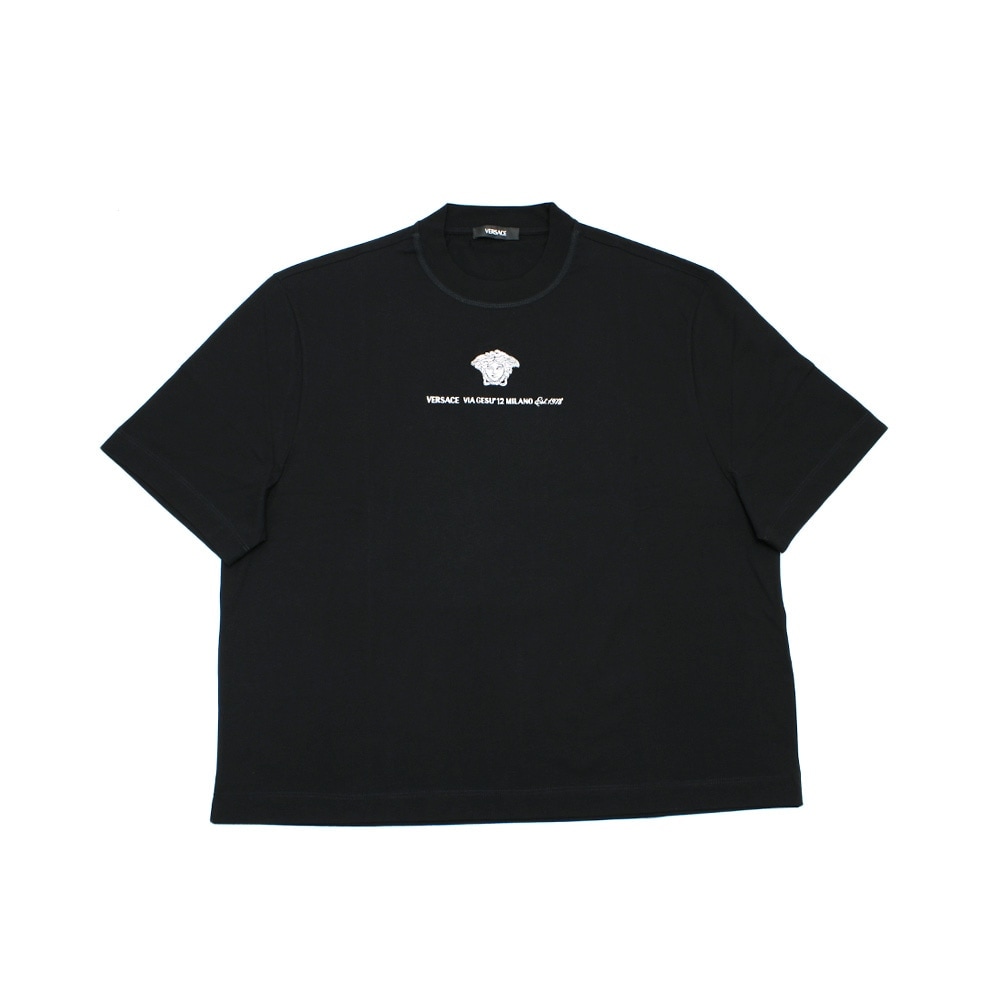ヴェルサーチェ Tシャツ 1015738-1A11054-1B000 ブラック メンズ VERSACE【送料無料（※北海道・沖縄は1,000円）】