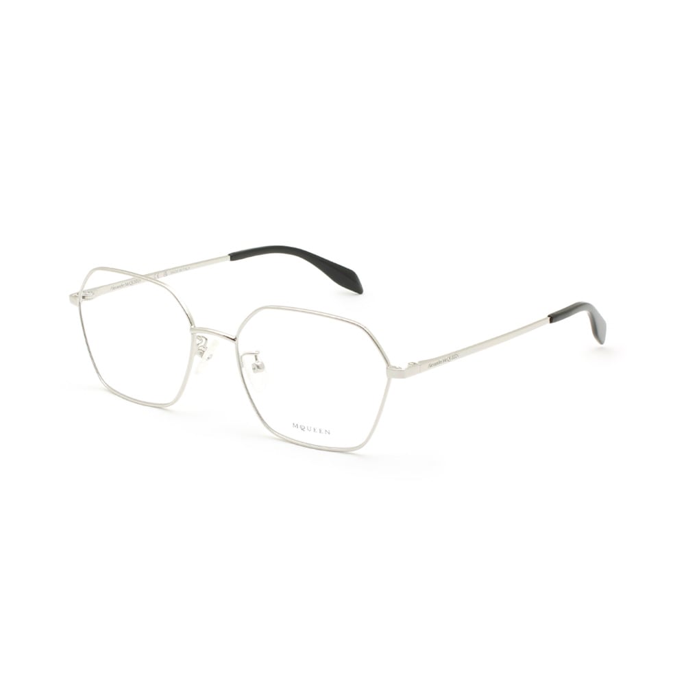 【国内正規品】アレキサンダーマックイーン メガネ フレーム AM0437O-003 シルバー ノーズパッド レディース Alexander McQueen【送料無料（※北海道・沖縄は1,000円）】