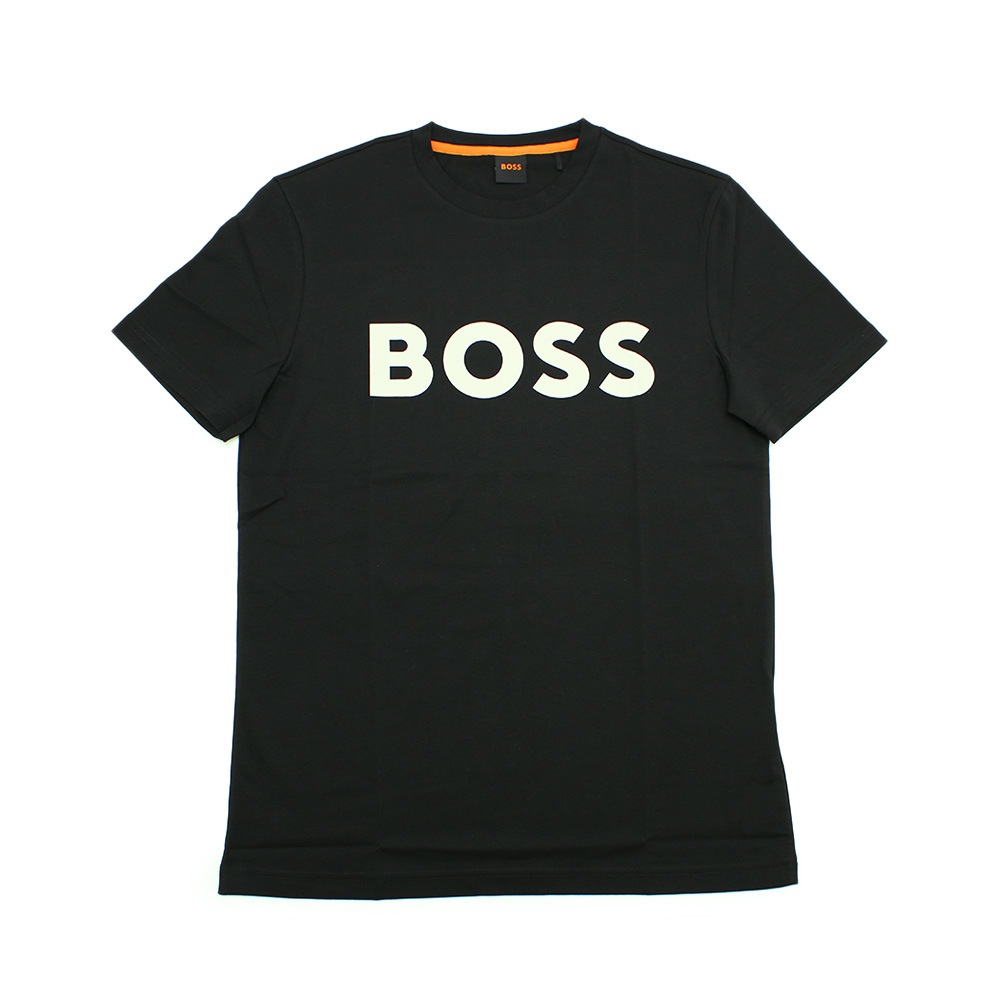 HUGO BOSS ヒューゴボス 半袖 Tシャツ 50481923 001 ブラック メンズ ラバープリントロゴ【送料無料（※北海道・沖縄は1,000円）】