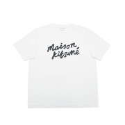 MAISON KITSUNE �᥾�󥭥ĥ� Ⱦµ T����� MM00101KJ0118-M186 �ۥ磻�� ��� HANDWRITING COMFORT������̵���ʢ��̳�ƻ�������1,000�ߡˡ�