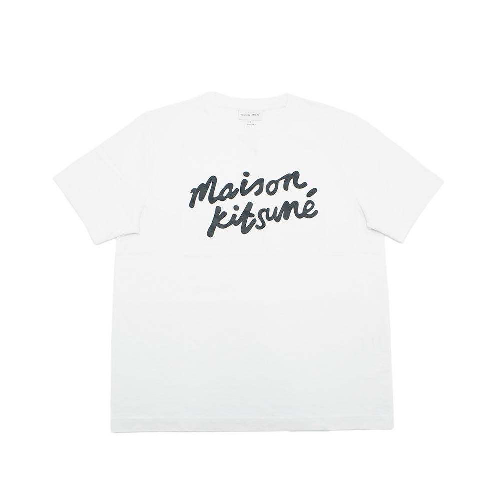 MAISON KITSUNE メゾンキツネ 半袖 Tシャツ MM00101KJ0118-M186 ホワイト メンズ HANDWRITING COMFORT【送料無料（※北海道・沖縄は1,000円）】