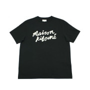 MAISON KITSUNE �᥾�󥭥ĥ� Ⱦµ T����� MM00101KJ0118-O197 �֥�å� ��� HANDWRITING COMFORT������̵���ʢ��̳�ƻ�������1,000�ߡˡ�
