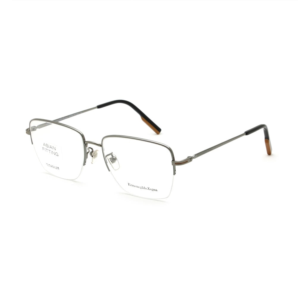 エルメネジルド・ゼニア メガネ EZ5209-D/V-012 シルバー ノーズパッド メンズ 眼鏡フレーム のみ Ermenegildo Zegna【送料無料（※北海道・沖縄は1,000円）】