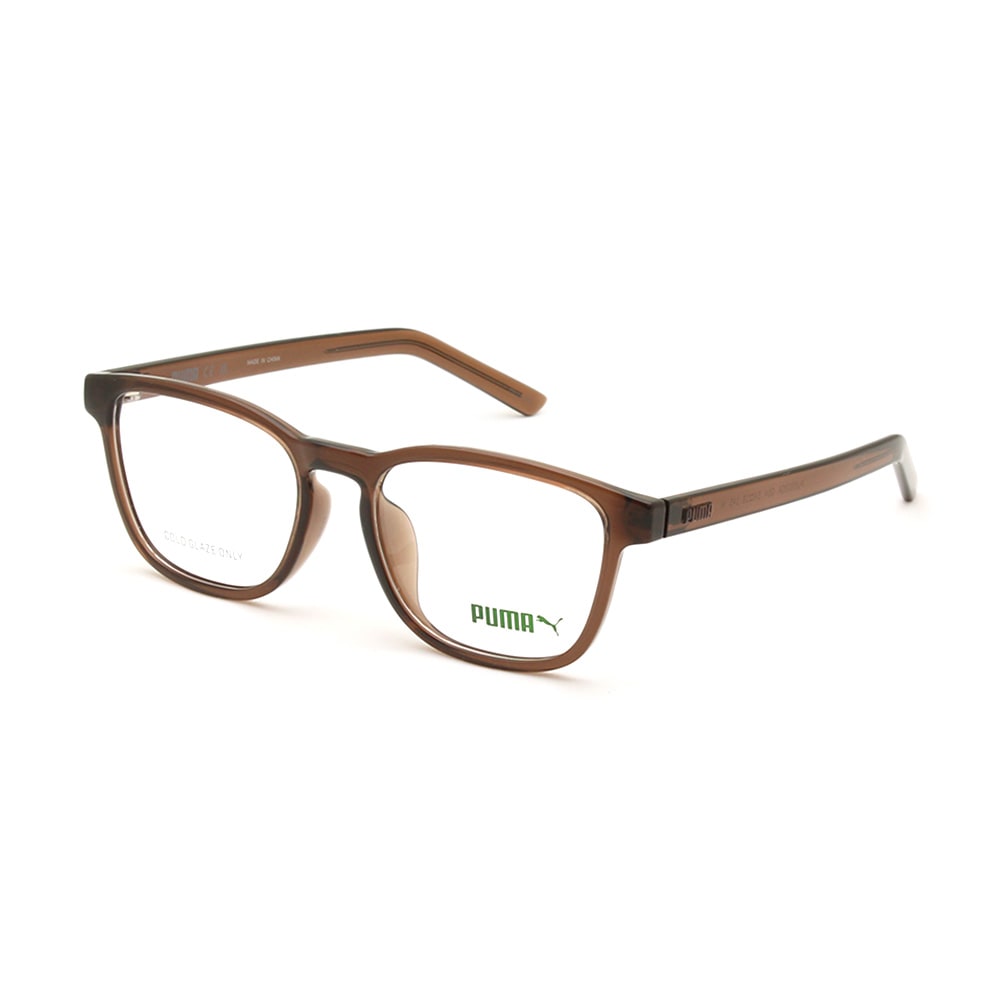 【国内正規品】PUMA プーマ 眼鏡 フレーム のみ PU0503OA-004 クリアブラウン アジアンフィット メンズ【送料無料（※北海道・沖縄は1,000円）】
