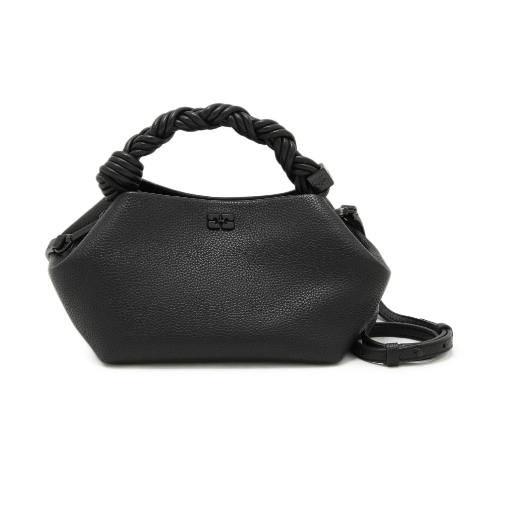 GANNI ガニー ハンドバッグ A6955-99 Bou Bag Small Grained ブラック レディース ショルダーバッグ【送料無料（※北海道・沖縄は1,000円）】