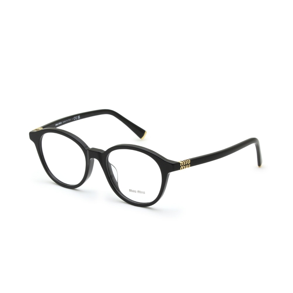 MIU MIU ミュウミュウ 眼鏡 フレーム のみ MU02WVF 16K1O1 50 ブラック アジアンフィット レディース VMU 02W-F 16K-1O1【送料無料（※北海道・沖縄は1,000円）】