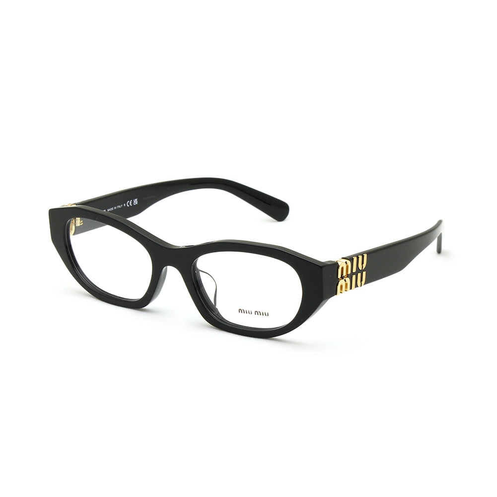 MIU MIU ミュウミュウ 眼鏡 フレーム のみ MU03WVF 16K1O1 53 ブラック アジアンフィット レディース VMU 03W-F 16K-1O1【送料無料（※北海道・沖縄は1,000円）】