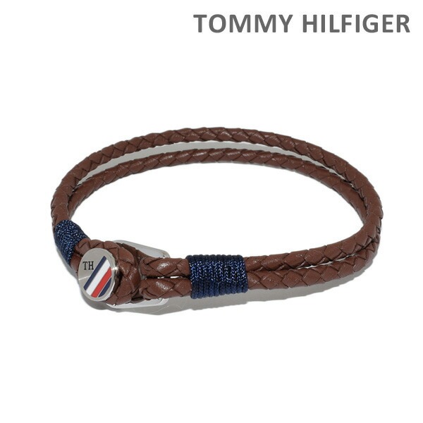 トミーヒルフィガー ブレスレット 2790196S シルバー/ブラウン TOMMY 